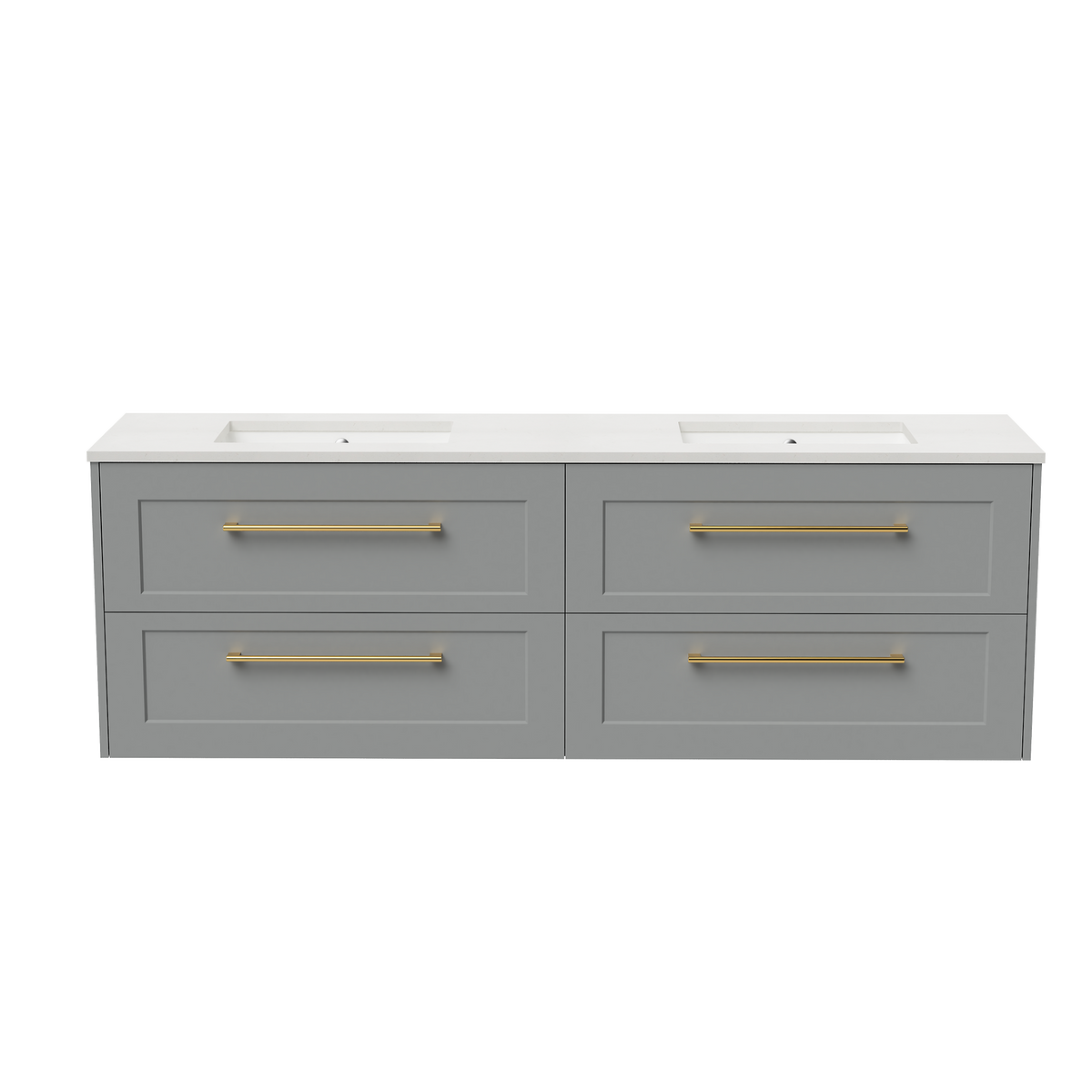 Vanity Wall Hung 1800 Double WG Basins SilkSurface UC Top