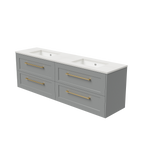 Vanity Wall Hung 1800 Double WG Basins SilkSurface UC Top