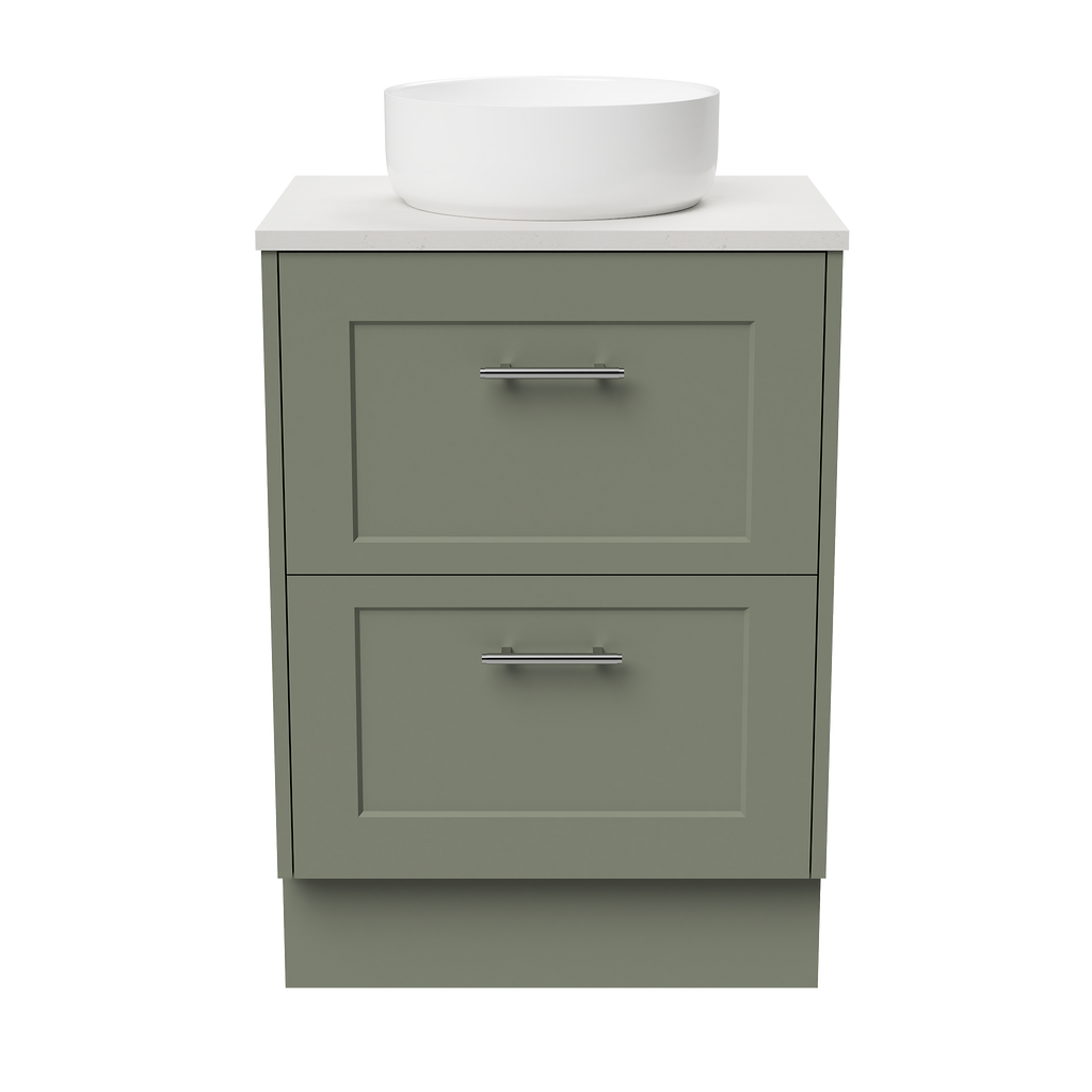 Vanity Floor Standing 600 Centre WG Basin SilkSurface AC Top