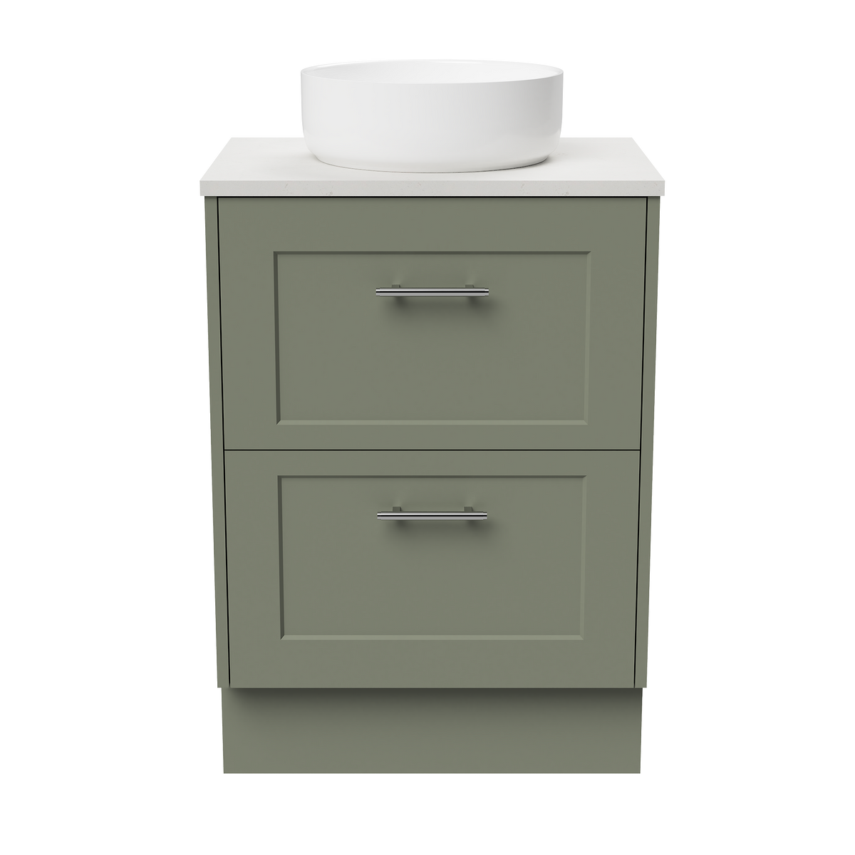 Vanity Floor Standing 600 Centre WG Basin SilkSurface AC Top