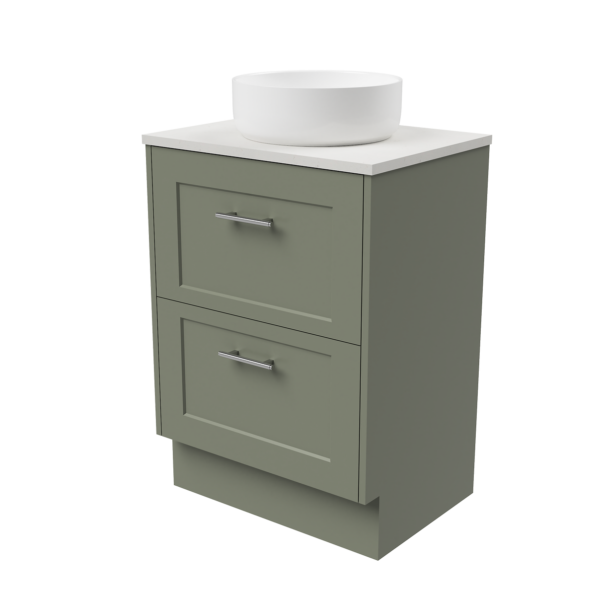 Vanity Floor Standing 600 Centre WG Basin SilkSurface AC Top