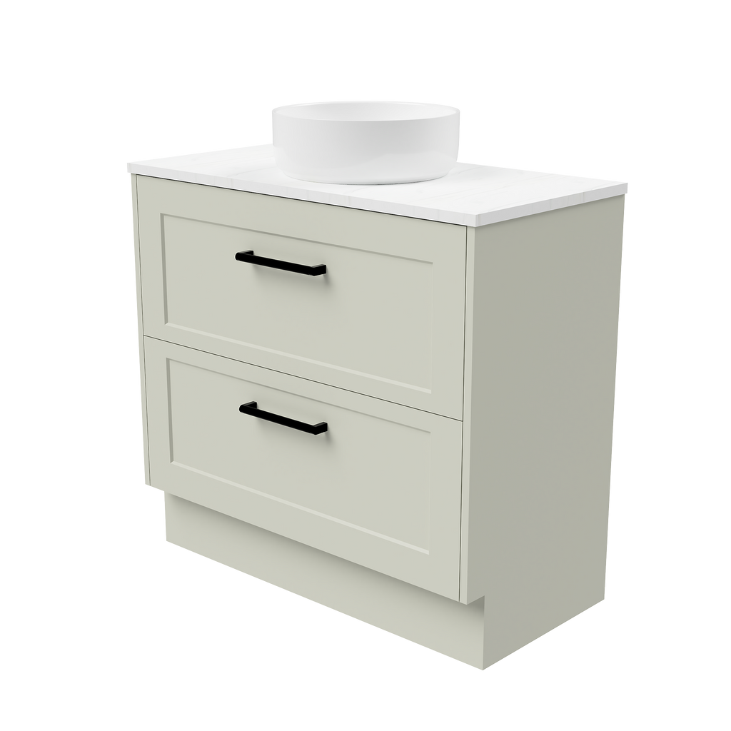 Vanity Floor Standing 900 Centre WG Basin SilkSurface AC Top