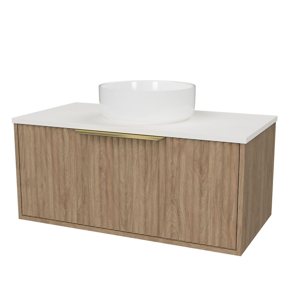 Vanity Wall Hung 900 Centre WG Basin SilkSurface AC Top