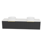 Vanity Wall Hung 1800 Double WG Basins SilkSurface AC Top