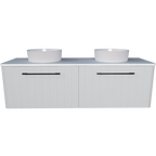 Vanity Wall Hung 1500 Double WG Basins SilkSurface AC Top