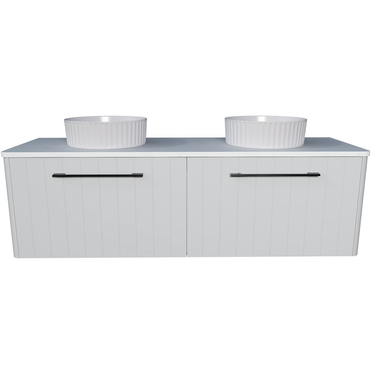 Vanity Wall Hung 1500 Double WG Basins SilkSurface AC Top