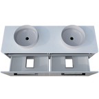 Vanity Wall Hung 1500 Double WG Basins SilkSurface AC Top