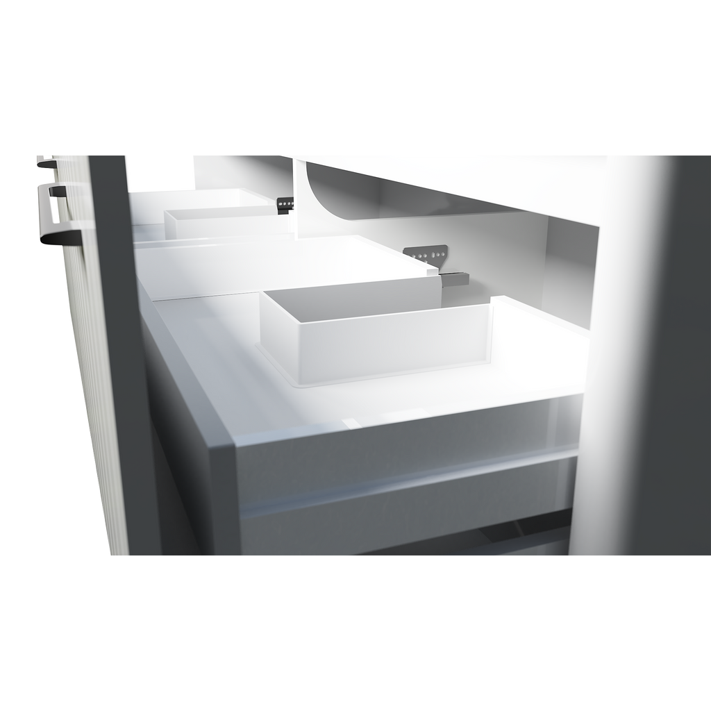 Vanity Wall Hung 1500 Double WG Basins SilkSurface AC Top