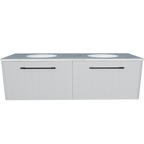 Vanity Wall Hung 1500 Double WG Basins SilkSurface UC Top