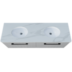 Vanity Wall Hung 1500 Double WG Basins SilkSurface UC Top