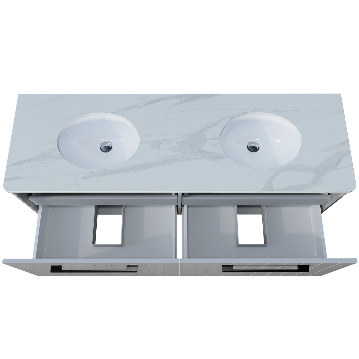 Vanity Wall Hung 1500 Double WG Basins SilkSurface UC Top