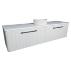 Vanity Wall Hung 1800 Centre WG Basin SilkSurface AC Top