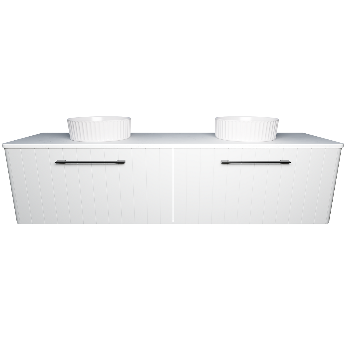 Vanity Wall Hung 1800 Double WG Basins SilkSurface AC Top