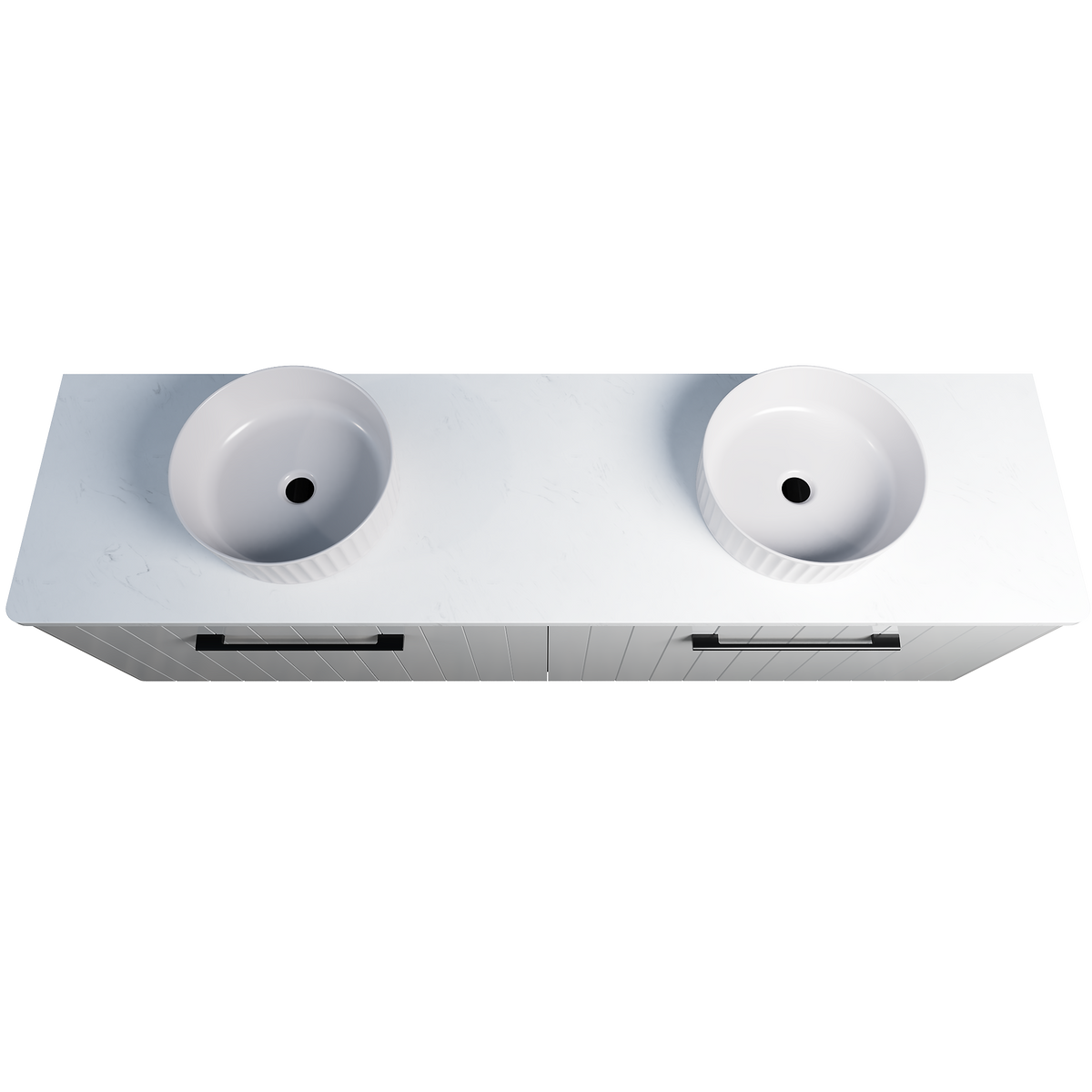 Vanity Wall Hung 1800 Double WG Basins SilkSurface AC Top