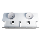 Vanity Wall Hung 1800 Double WG Basins SilkSurface AC Top