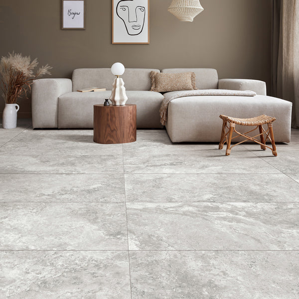 Travertine Tortora Structured HiLite Silk Tile - lifestyle view