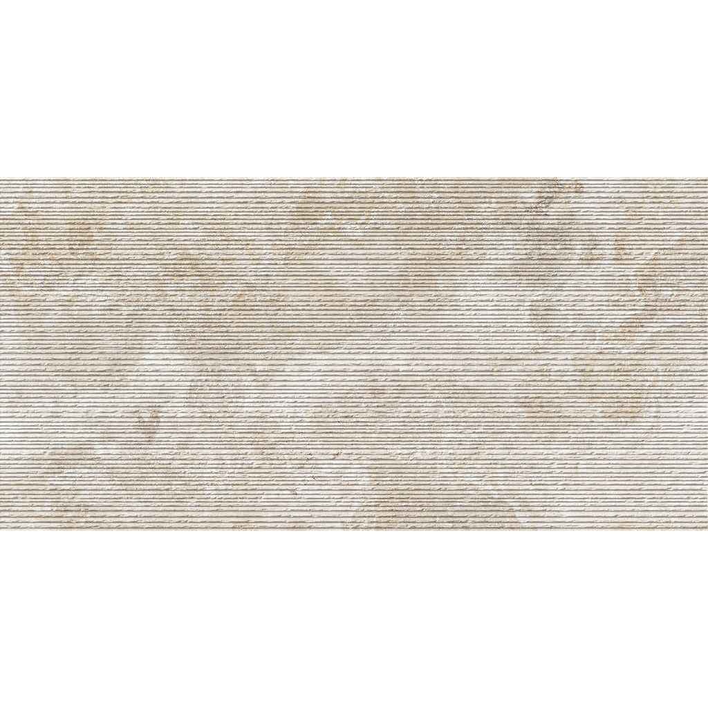 Travertine Carved Crema Embossed Matt Tile