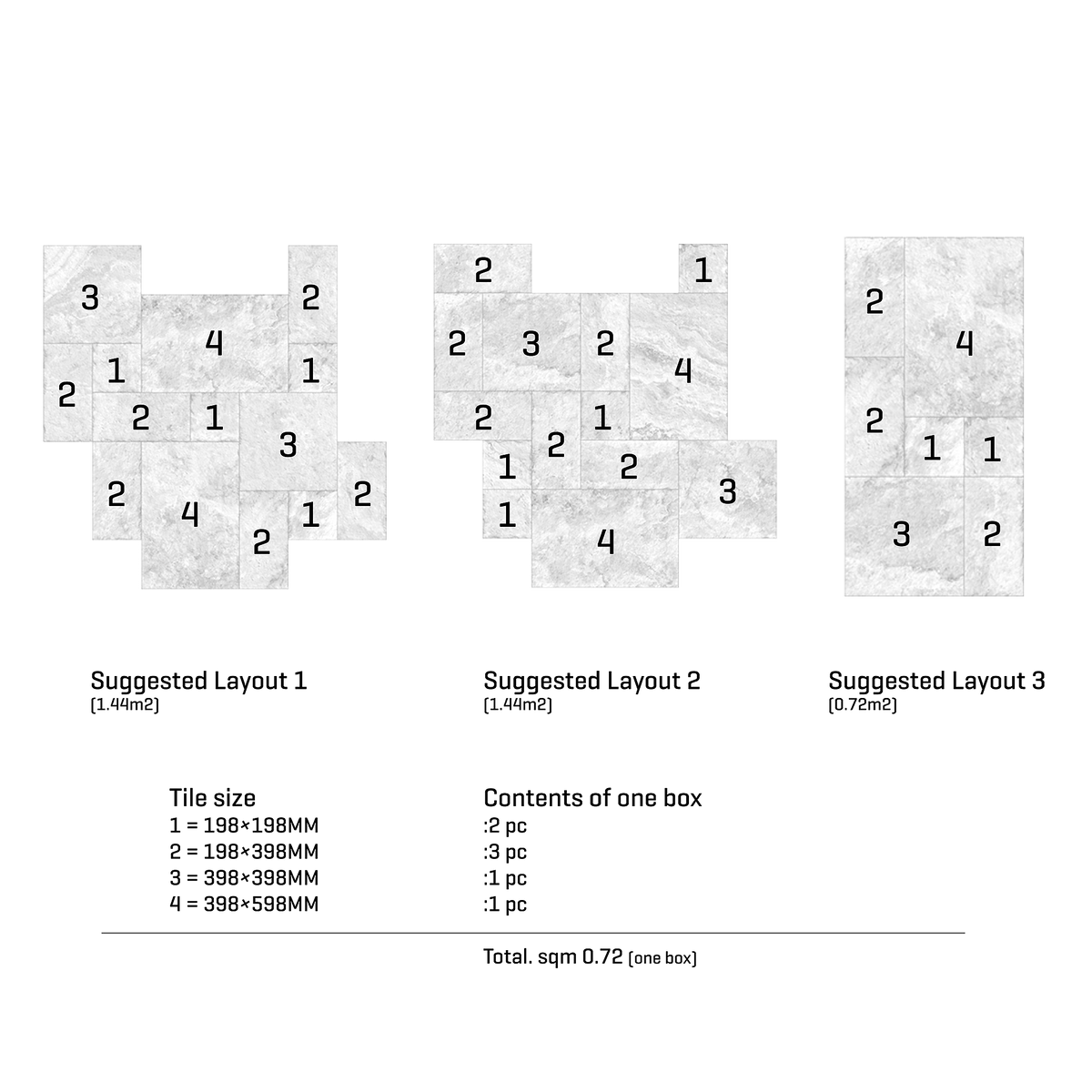 Pompeii Travertine Cenere Structured Matt French Pattern Tile (Box 0.72m2)