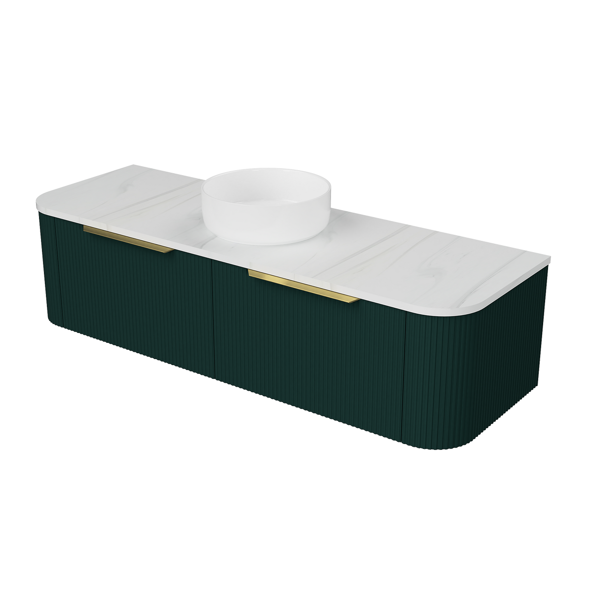 Vanity Wall Hung 1500 Centre WG Basin SilkSurface AC Top