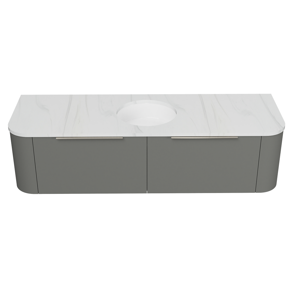 Vanity Wall Hung 1500 Centre WG Basin SilkSurface UC Top