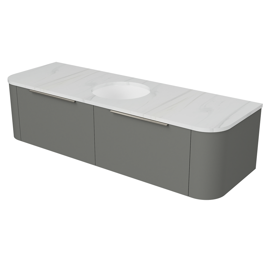 Vanity Wall Hung 1500 Centre WG Basin SilkSurface UC Top
