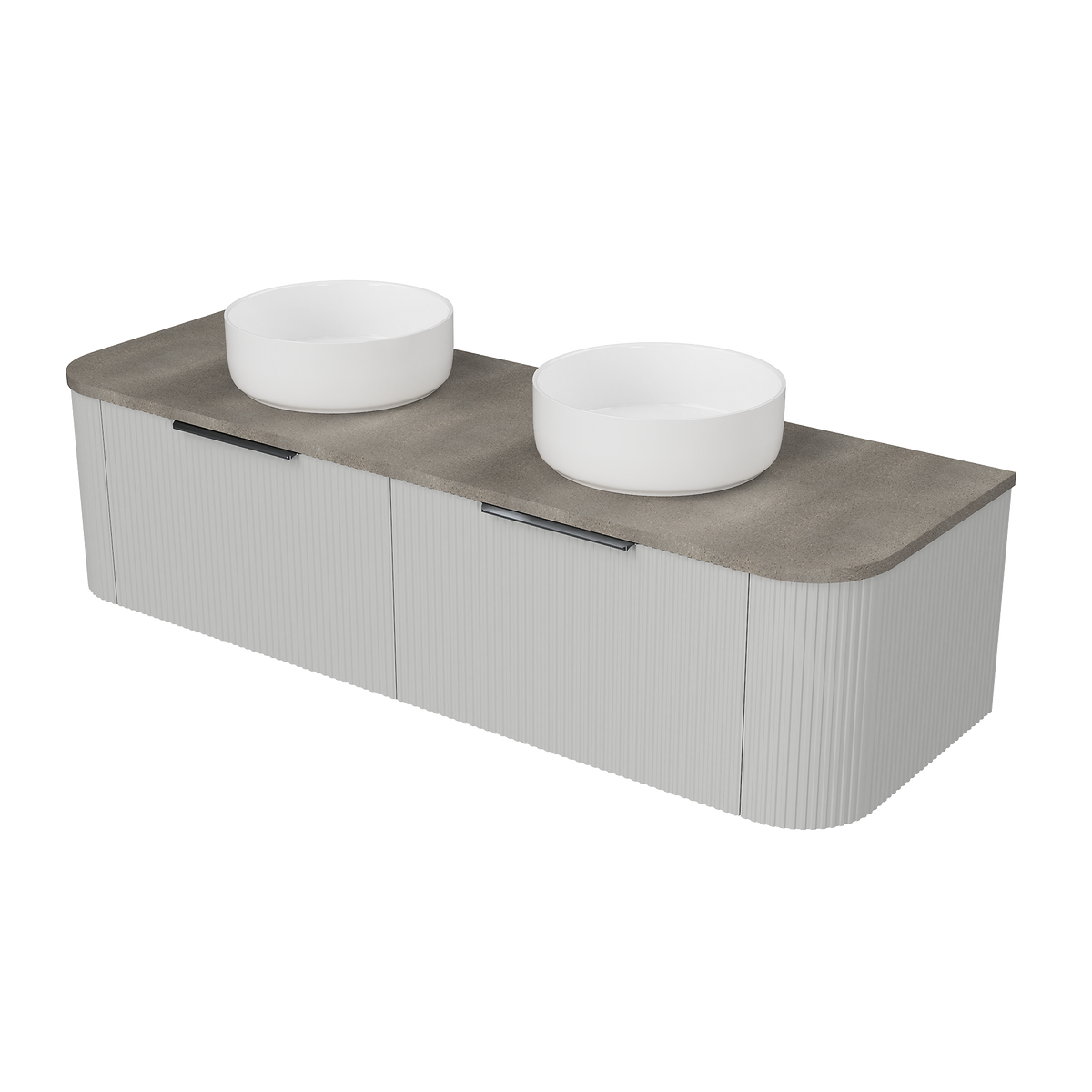 Vanity Wall Hung 1500 Double WG Basins SilkSurface AC Top