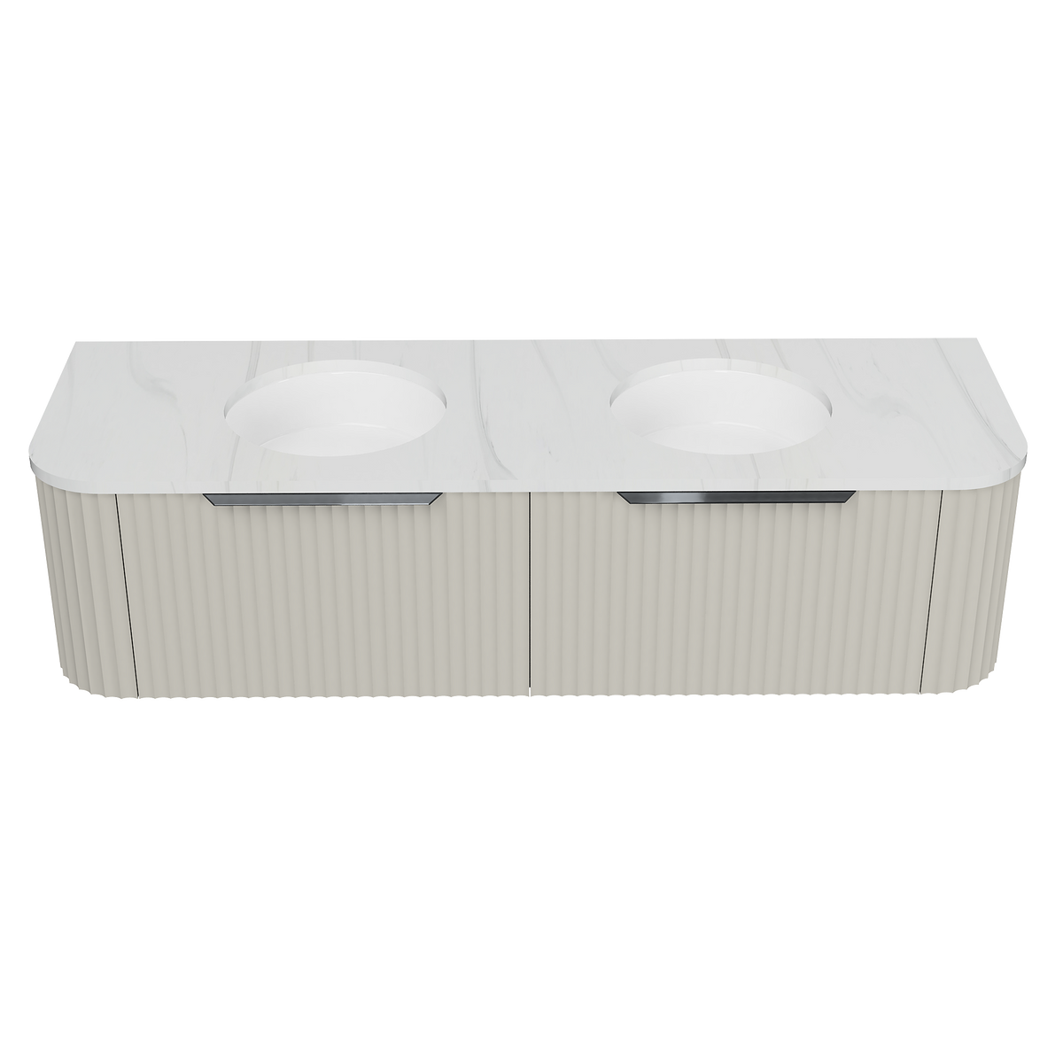 Vanity Wall Hung 1500 Double WG Basins SilkSurface UC Top