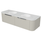 Vanity Wall Hung 1500 Double WG Basins SilkSurface UC Top