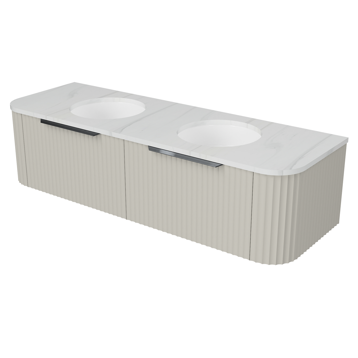 Vanity Wall Hung 1500 Double WG Basins SilkSurface UC Top