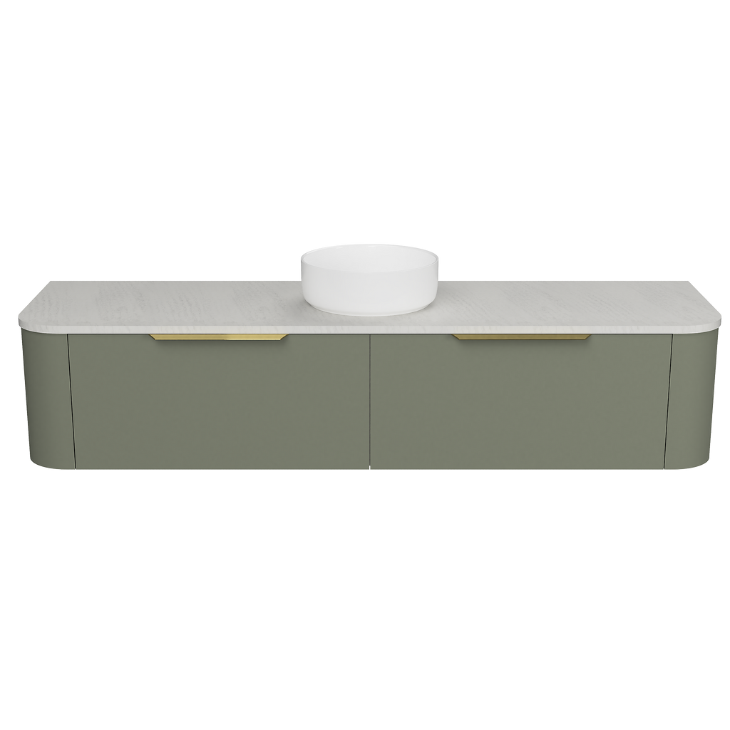 Vanity Wall Hung 1800 Centre WG Basin SilkSurface AC Top