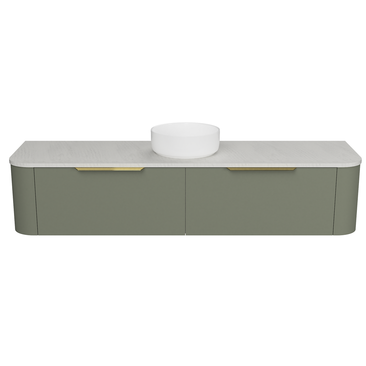 Vanity Wall Hung 1800 Centre WG Basin SilkSurface AC Top