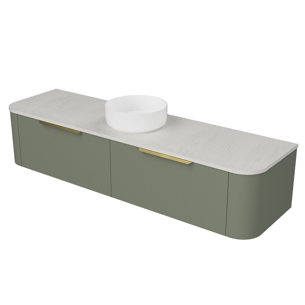 Vanity Wall Hung 1800 Centre WG Basin SilkSurface AC Top