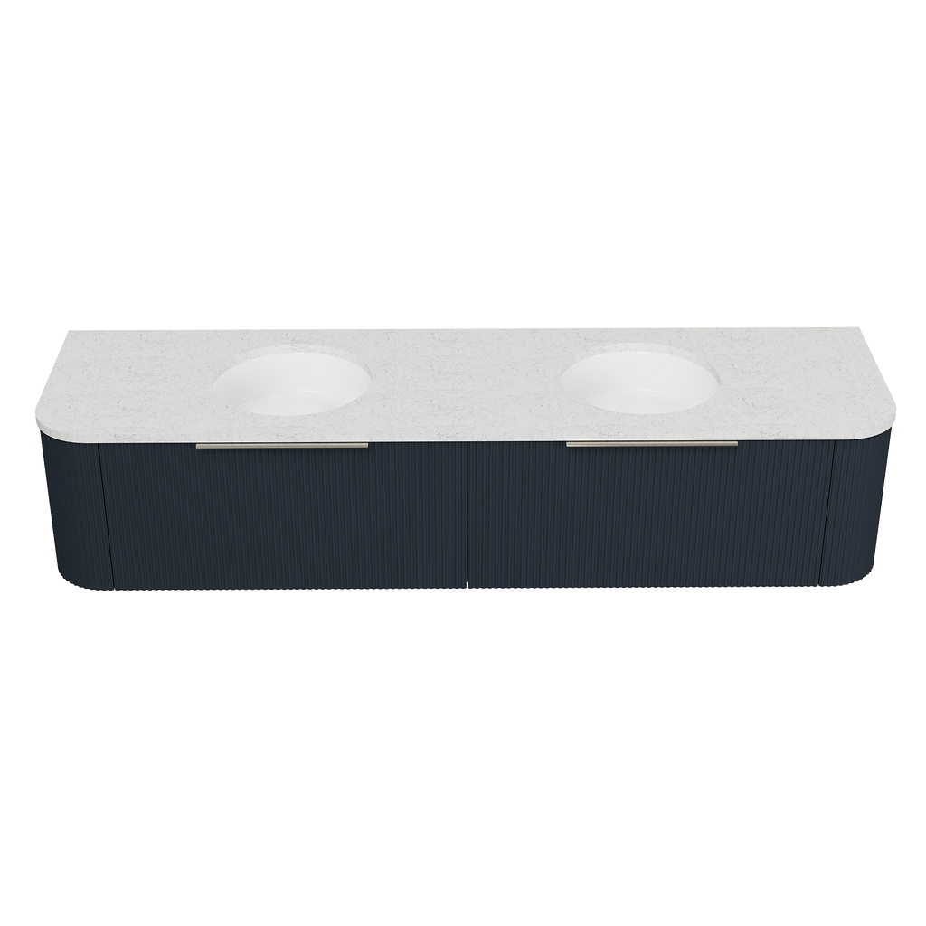 Vanity Wall Hung 1800 Double WG Basins SilkSurface UC Top