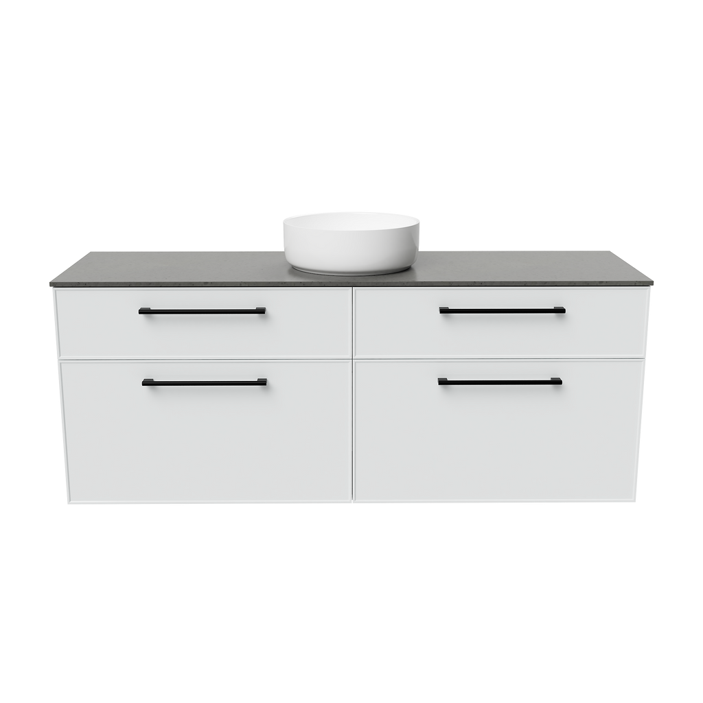 Vanity Wall Hung 1500 Centre WG Basin SilkSurface AC Top
