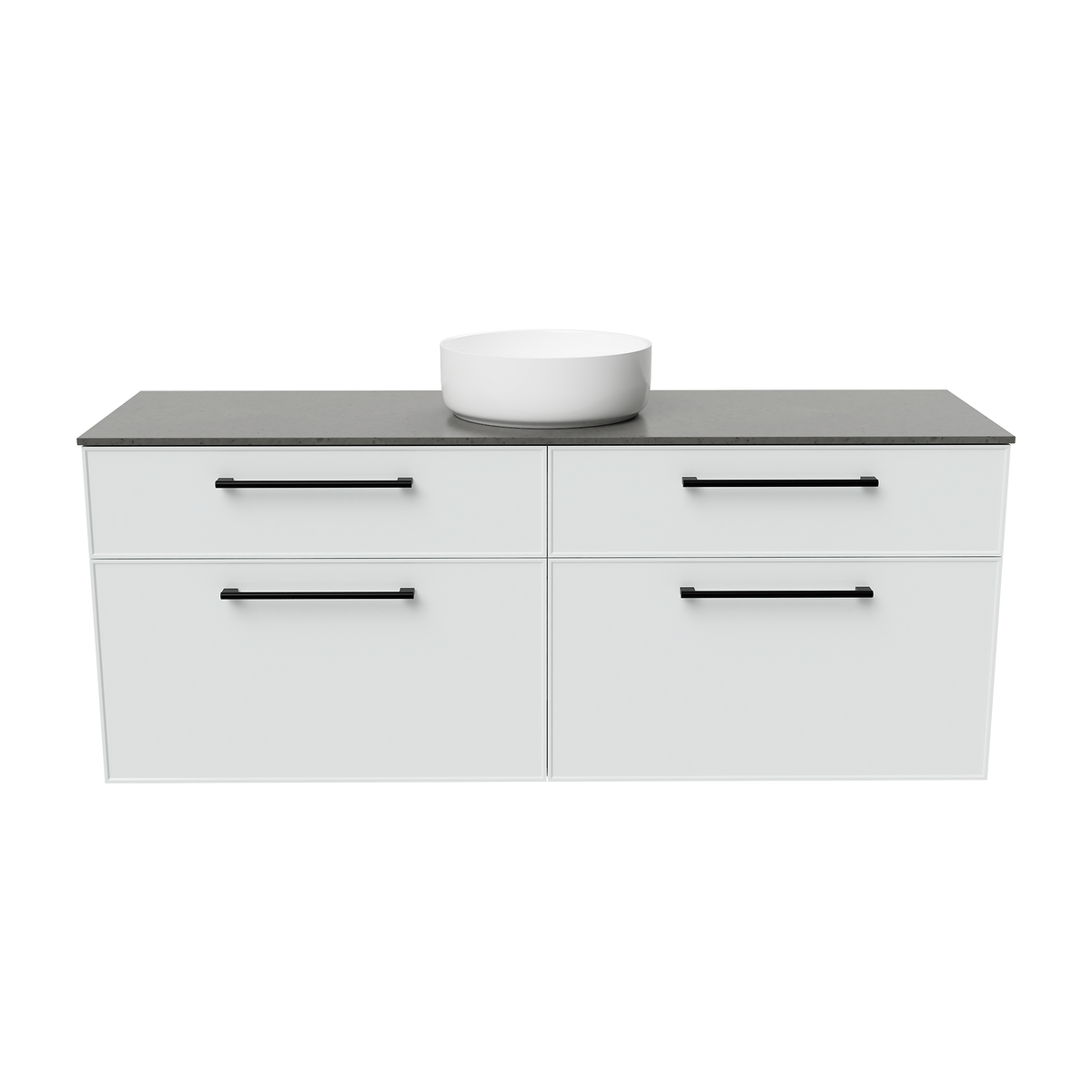 Vanity Wall Hung 1500 Centre WG Basin SilkSurface AC Top