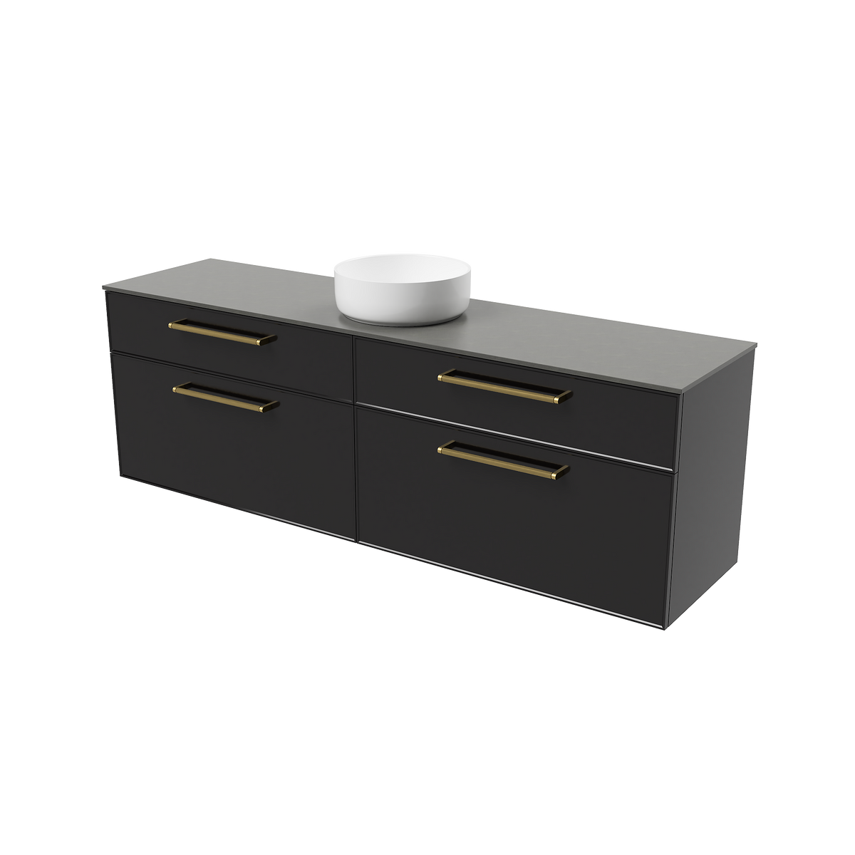Vanity Wall Hung 1800 Centre WG Basin SilkSurface AC Top