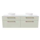 Vanity Wall Hung 1800 Double WG Basins SilkSurface AC Top