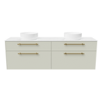 Vanity Wall Hung 1800 Double WG Basins SilkSurface AC Top
