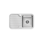 1000 Single R/H Bowl Sink W/-Drainer 1TH Stainless Steel