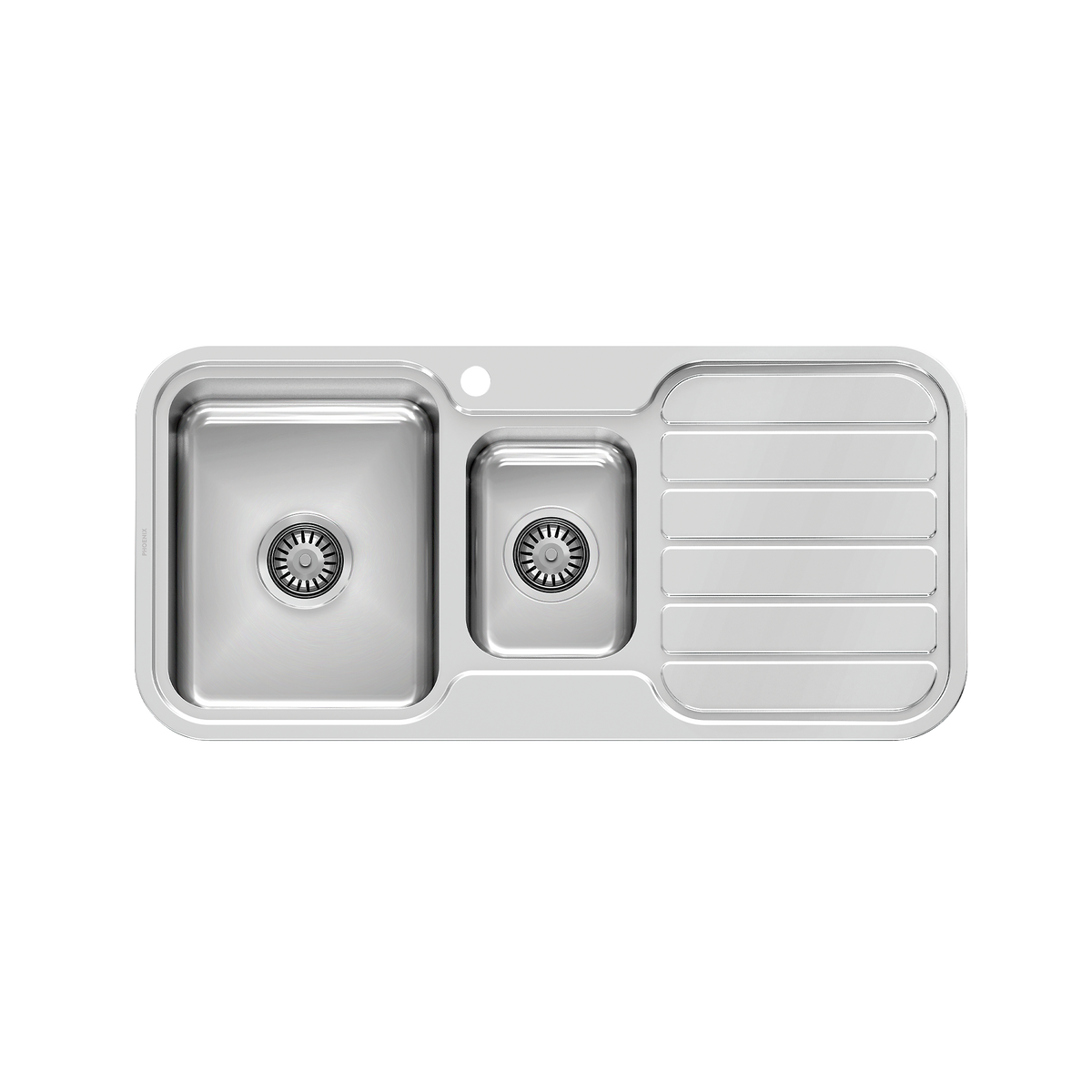 1000 1-1/3 L/H Bowl Sink W/-Drainer 1TH Stainless Steel
