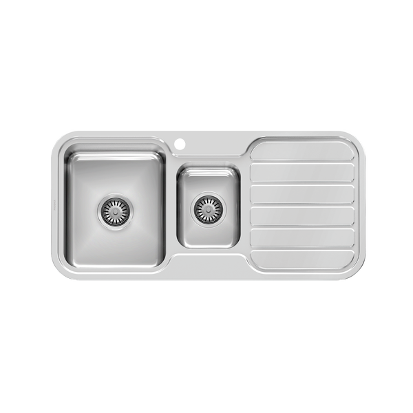 1000 1-1/3 L/H Bowl Sink W/-Drainer 1TH Stainless Steel