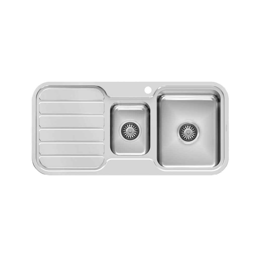 1000 1-1/3 R/H Bowl Sink W/-Drainer 1TH Stainless Steel