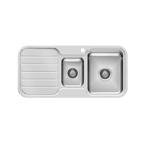 1000 1-1/3 R/H Bowl Sink W/-Drainer 1TH Stainless Steel