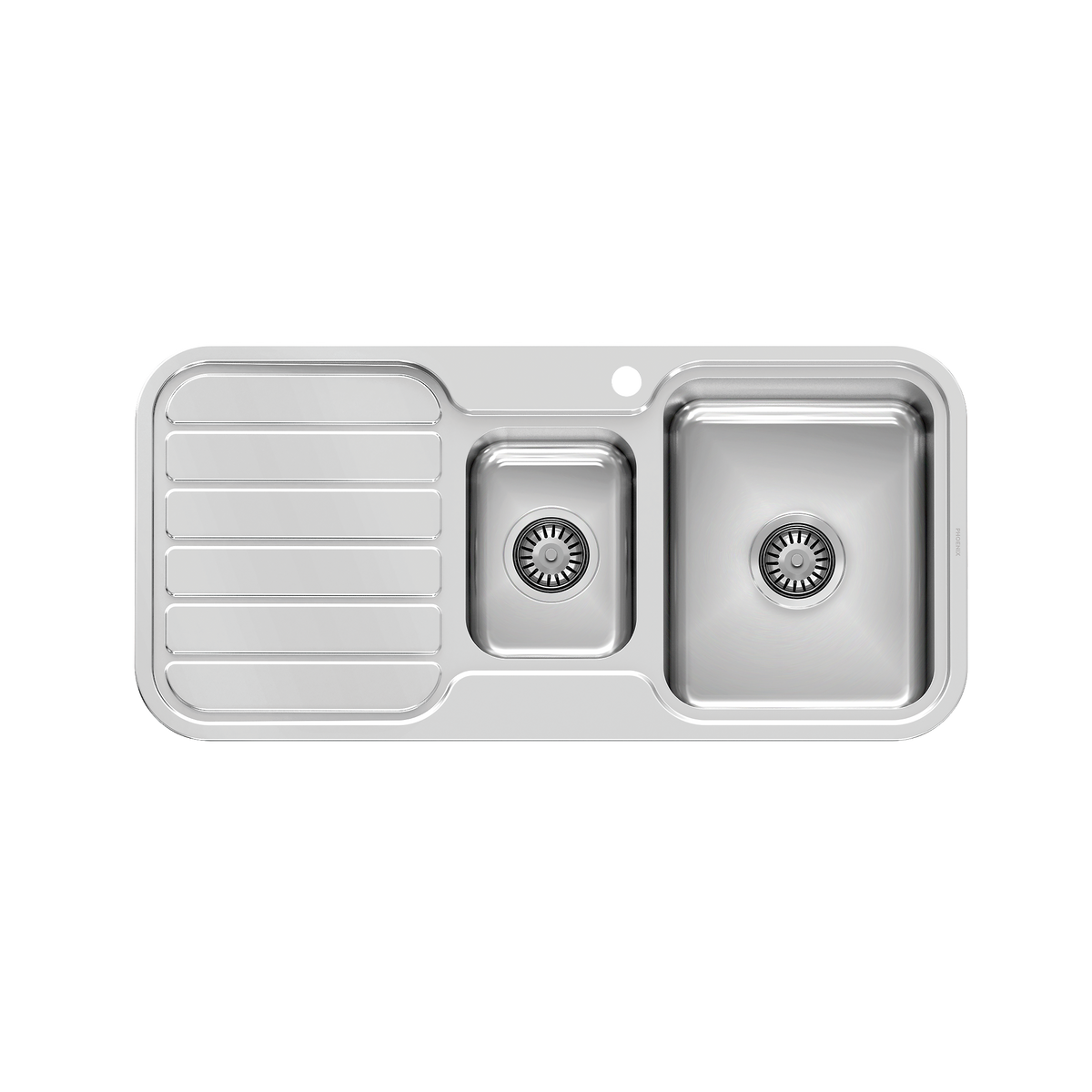 1000 1-1/3 R/H Bowl Sink W/-Drainer 1TH Stainless Steel