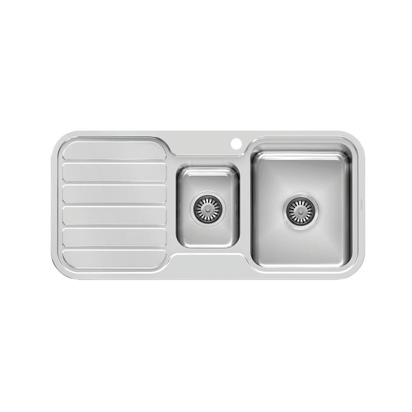 1000 1-1/3 R/H Bowl Sink W/-Drainer 1TH Stainless Steel