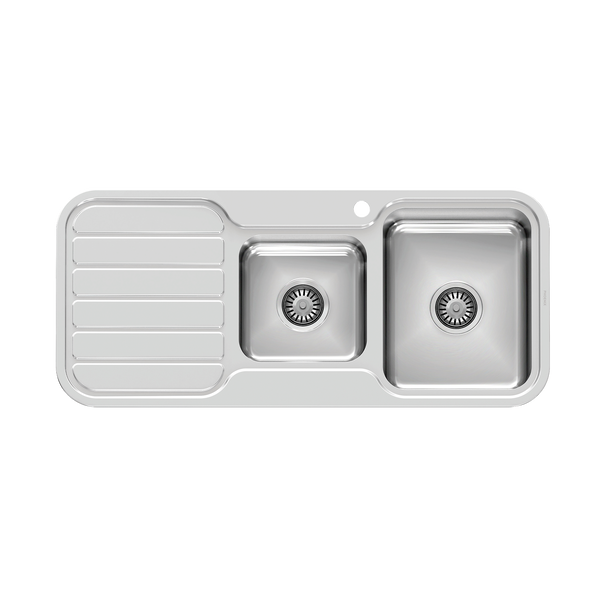 1000 1-3/4 R/H Bowl Sink W/-Drainer 1TH Stainless Steel