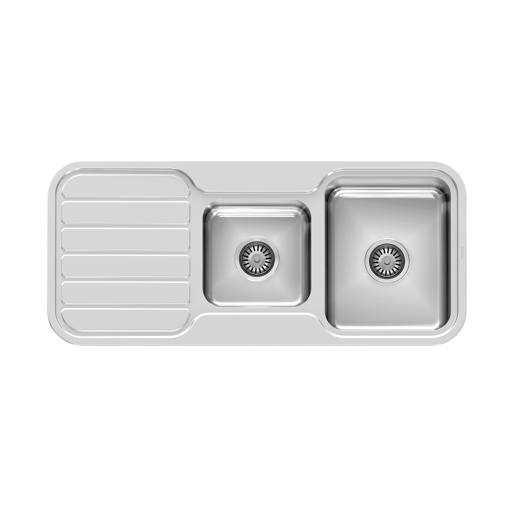1000 1-3/4 Bowl Sink W/-Drainer NTH Stainless Steel