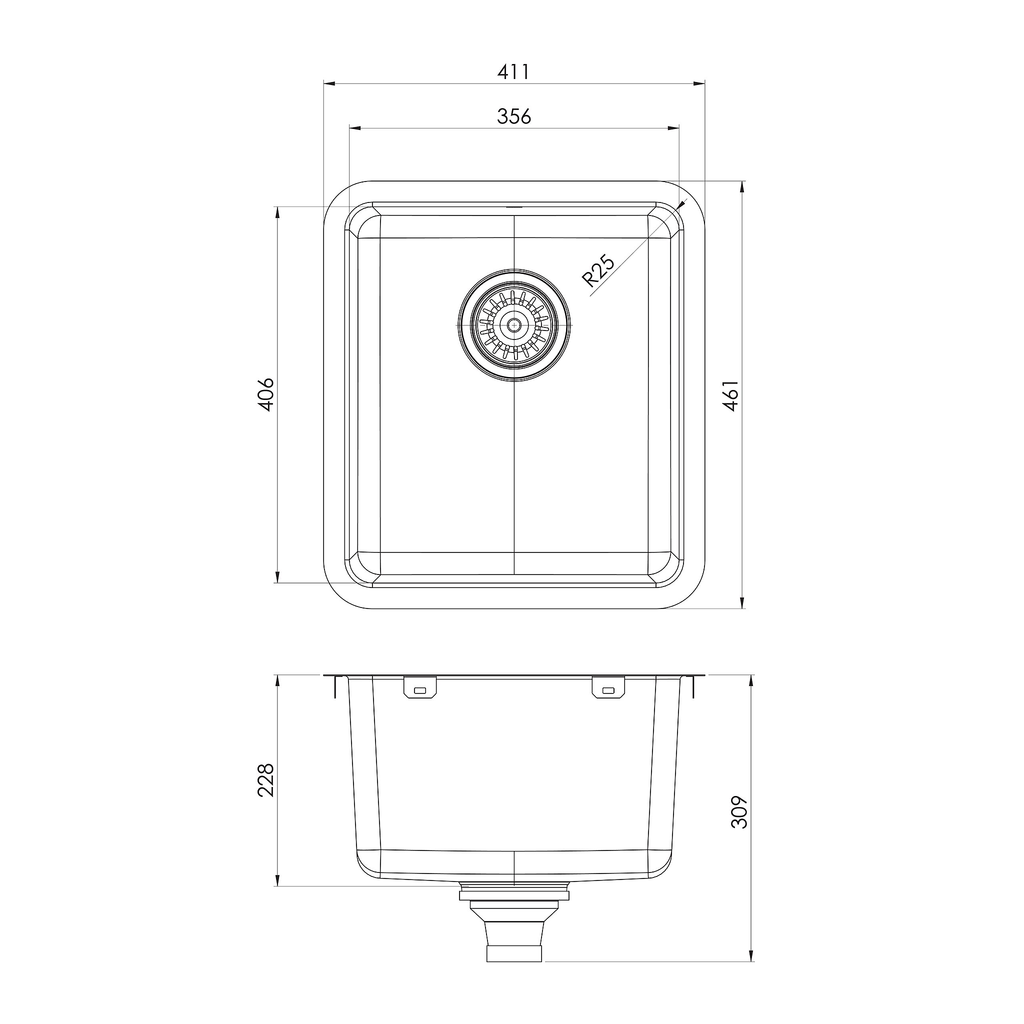 2000 Single Bowl Sink Stainless Steel