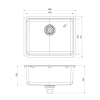 2000 Large Single Bowl Sink Stainless Steel