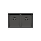 4000 Double Bowl Sink Brushed Black